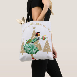 Bolsa Tote cartões de natal de dama de 1950