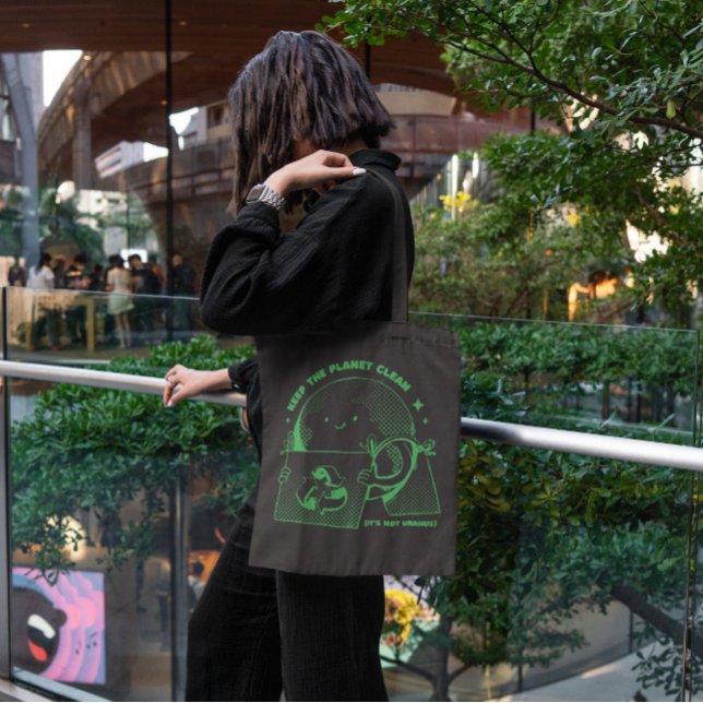 Bolsa Tote Cartografia da Terra de Citação de reciclar (Criador carregado)