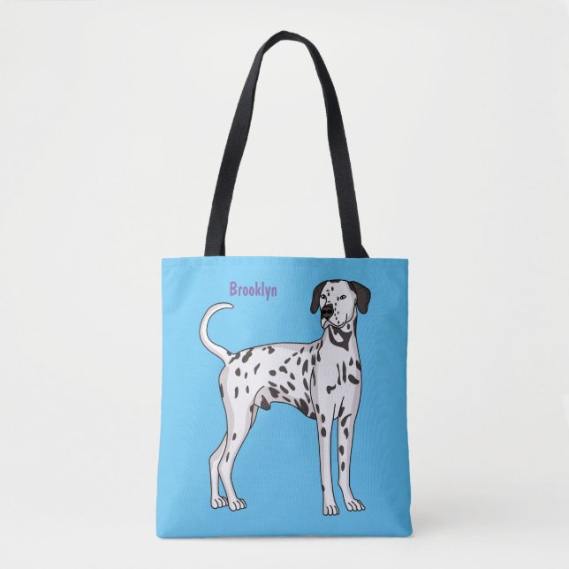 Bolsa Tote Cartografia de cão Dalmaciano (Frente)