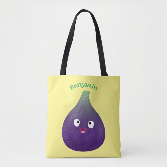Bolsa Tote Cartografia de fruta roxa e giro, bonita (Frente)