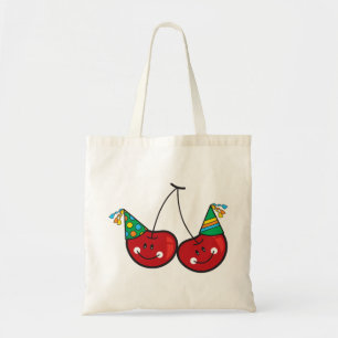 Bolsa Tote Cartografia Diversão e Cerejas Cheeky Vermelhas Co