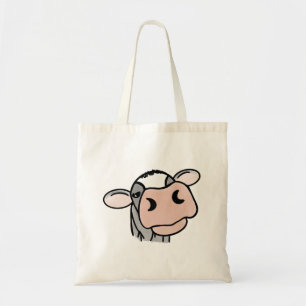 Bolsa Tote cartografia vaca branca-negra cinza beija-fazenda 