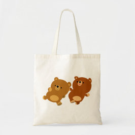 Bolsa Tote Cartoon Bears Bonito e Visível