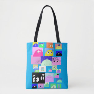 Bolsa Tote Cartoon Blob de Alienígena Bonita Comic Sassy