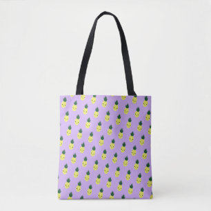 Bolsa Tote Cartoon Bonito Kawaii Pineapple Padrão