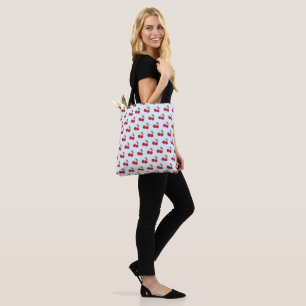Bolsa Tote Cartoon Bonito Sorrindo Cerejas Kawaii