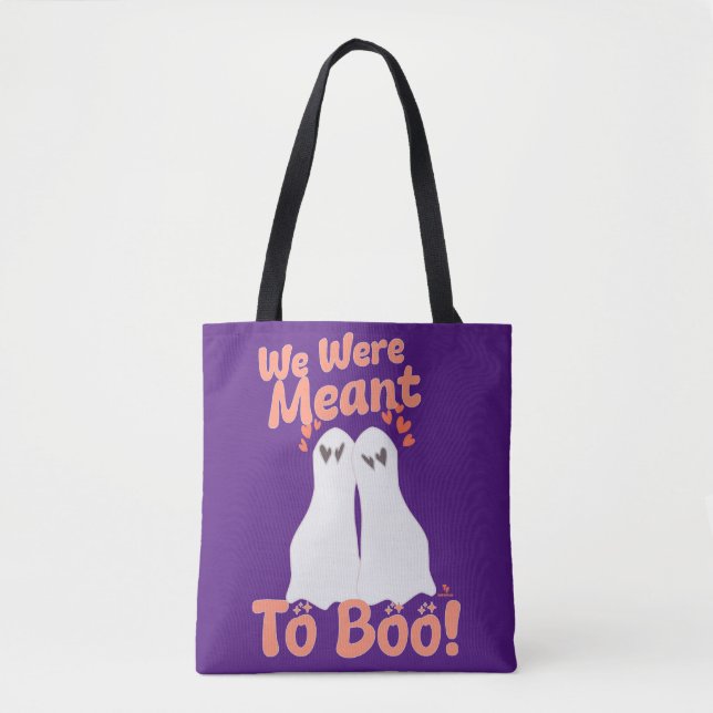 Bolsa Tote Cartoon Boo Halloween Ghostsin Love (Frente)