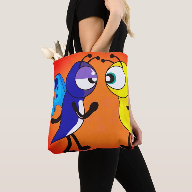Bolsa Tote Cartoon Butterfly (Close Up)