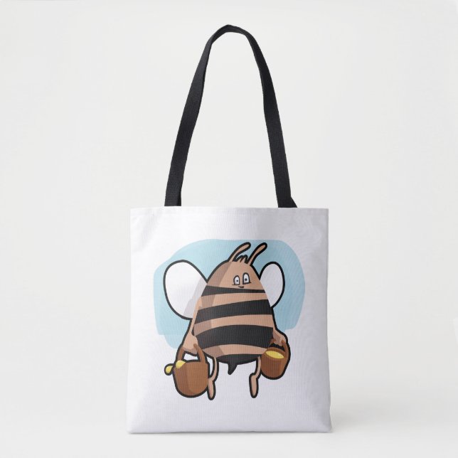 Bolsa Tote Cartoon de abelhas (Frente)