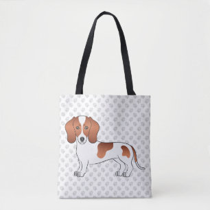 Bolsa Tote Cartoon de Cabelo Curto com Pão Vermelho