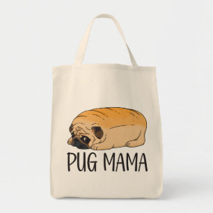Bolsa Tote Cartoon de cachorrinho engraçado amante de Pug fof