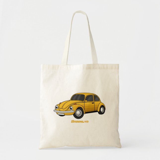 Bolsa Tote Cartoon de carro clássico (Frente)
