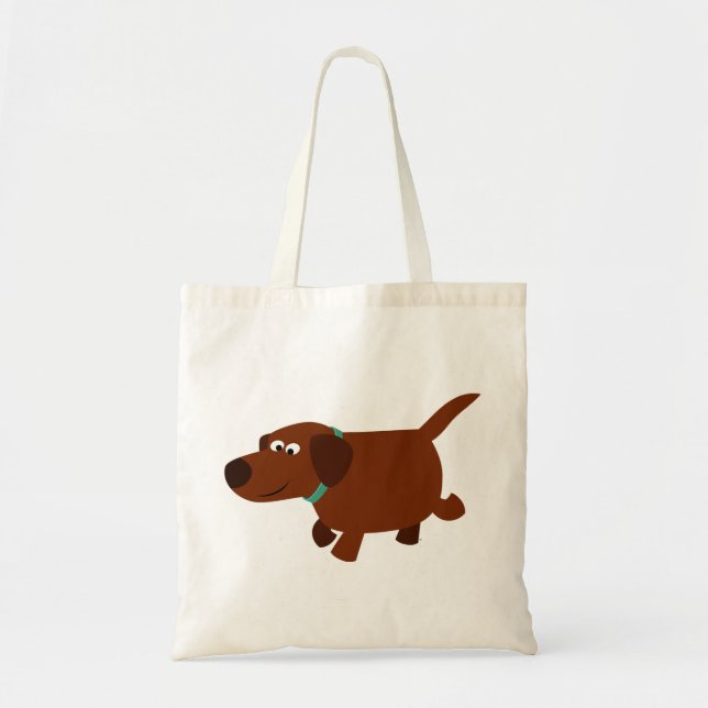 Bolsa Tote Cartoon de chocolate Labrador Bag (Frente)