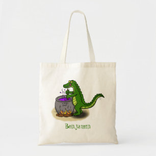 Bolsa Tote Cartoon de cozinhar de cromo verde