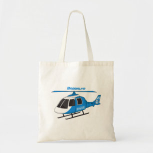 Bolsa Tote Cartoon de helicóptero do Departamento de Políci