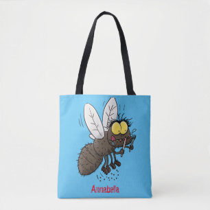 Bolsa Tote Cartoon de insetos com mosca-da-espada
