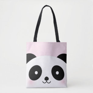 Bolsa Tote Cartoon de Kawaii Bonito Urso Panda Rosa