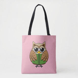 Bolsa Tote Cartoon de Leitura de Carroçaria