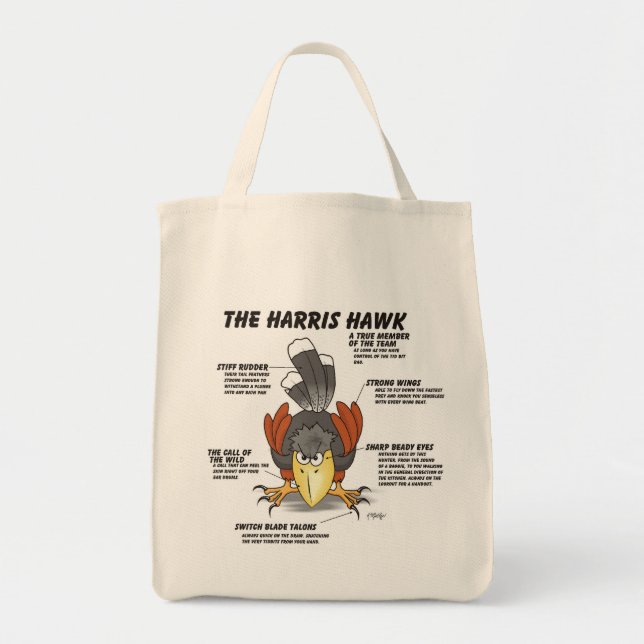 Bolsa Tote Cartoon do Falcão de Harris (Frente)