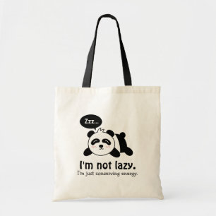 Bolsa Tote Cartoon Engraçado de Panda Fofo Dormindo