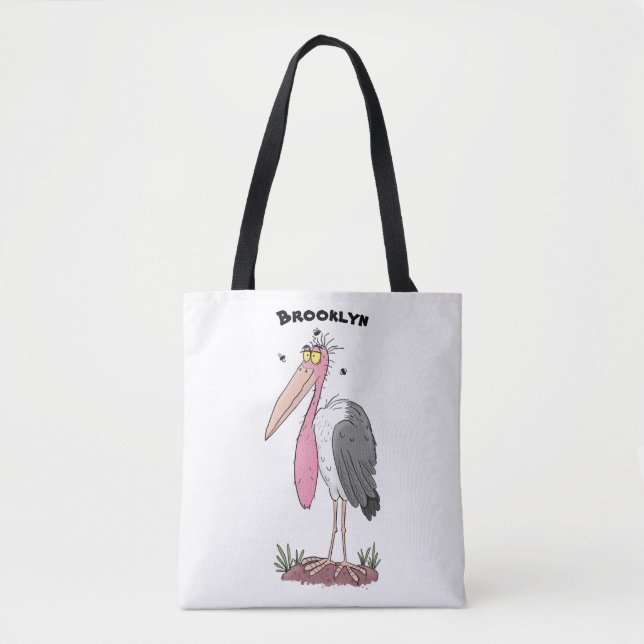 Bolsa Tote Cartoon engraçado marabou (Frente)