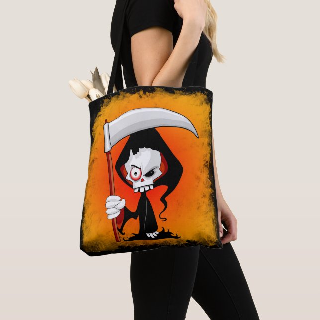 Bolsa Tote Cartoon Grim Reaper (Close Up)