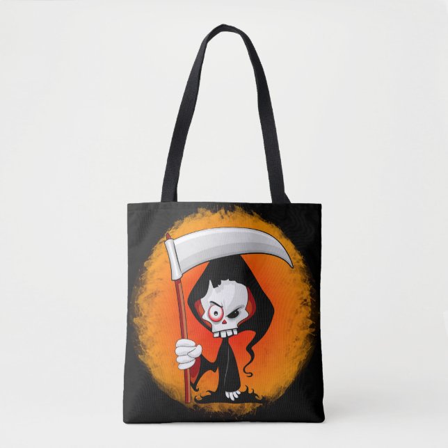 Bolsa Tote Cartoon Grim Reaper Assustador (Frente)