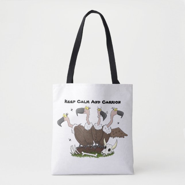 Bolsa Tote Cartoon humorístico para abutres engraçados (Frente)