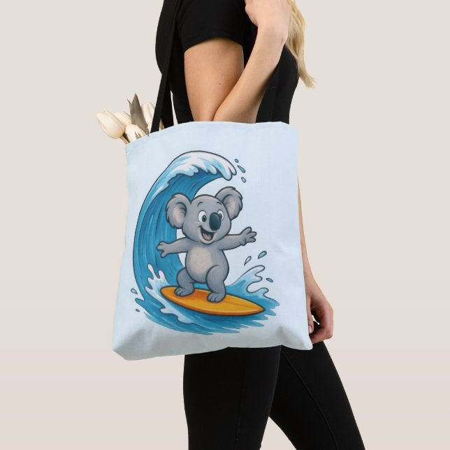 Bolsa Tote Cartoon Koala Bear (Close Up)