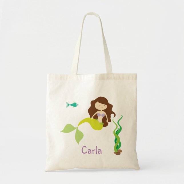 Bolsa Tote Cartoon Mermaid Treat Bag (Frente)