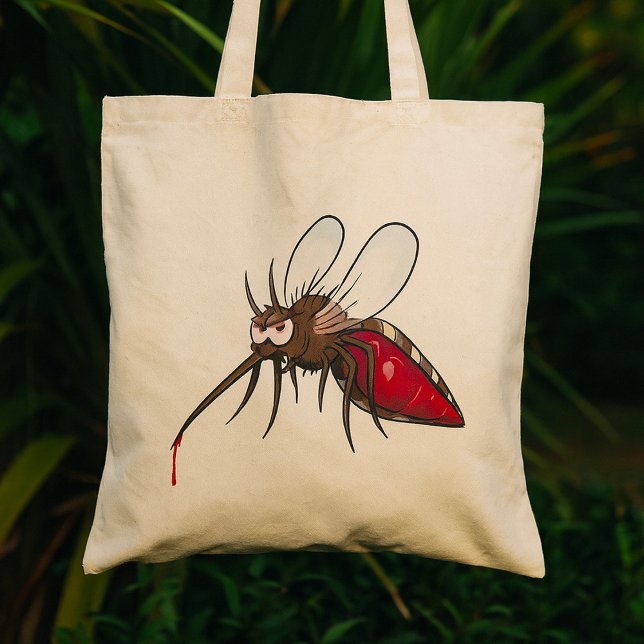 Bolsa Tote Cartoon Mosquito (Criador carregado)