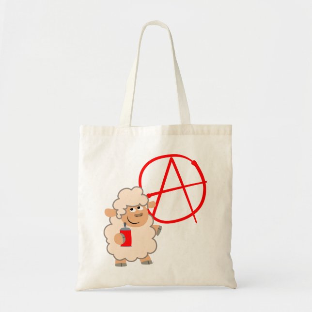 Bolsa Tote Cartoon Rebelde Bonito Cartoon Sheep Bag (Frente)