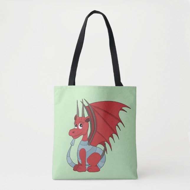 Bolsa Tote Cartoon Red Dragon (Frente)