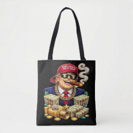 Bolsa Tote Cartoon Satírico do Bilionário MAGA — Arte Pop Ret