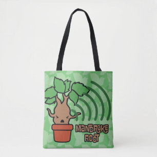 Bolsa Tote Cartoon Screaming Mandrake Character Art