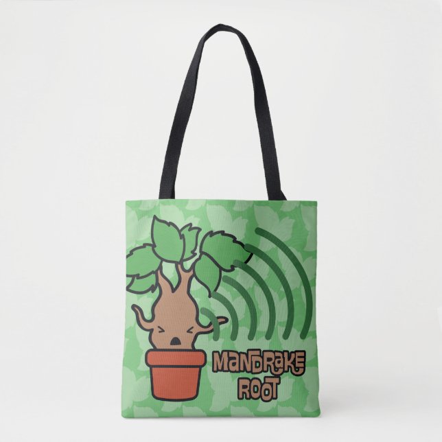Bolsa Tote Cartoon Screaming Mandrake Character Art (Frente)
