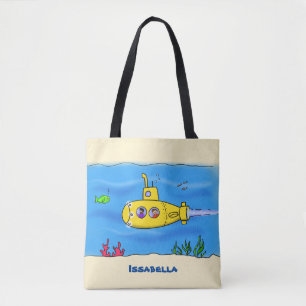 Bolsa Tote Cartoon submarino feliz