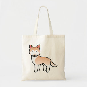 Bolsa Tote Cartoon Vermelho Claro Cachorro Siberiano Husky