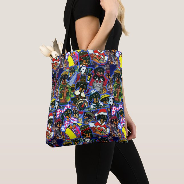 Bolsa Tote Cartoons de Dachshund (Close Up)