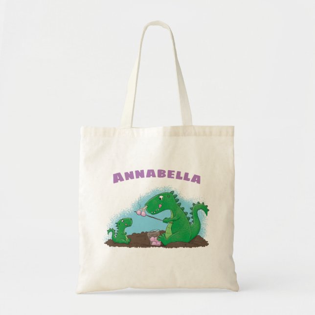 Bolsa Tote Cartoons de marshmallow de dragões-cúpulas (Frente)