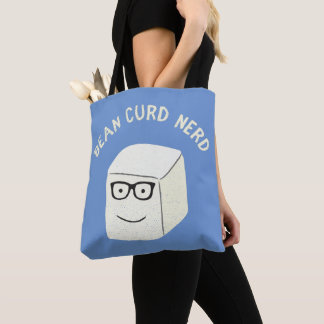 Bolsa Tote Cartum de Bean Curd Nerdy Funny Vegetarian