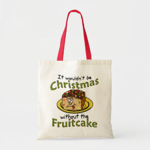 Bolsa Tote Cartum de Natal Engraçado Frutcake