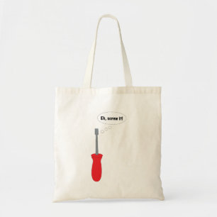 Bolsa Tote Cartum de Punção de Chave de Fenda Divertido "Ah,