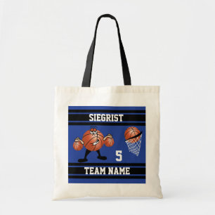 Bolsa Tote Cartum desportivo de basquete Azul escuro