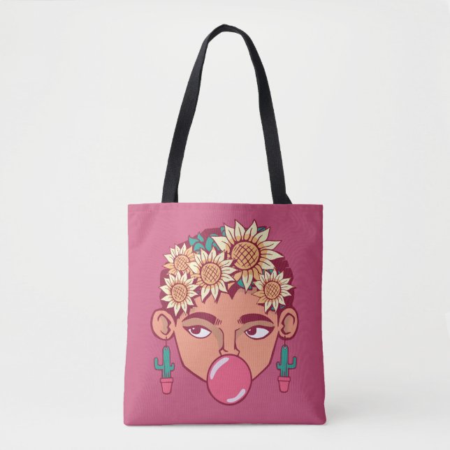 Bolsa Tote Cartum Frida Kahlo (Frente)