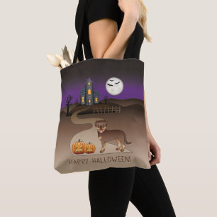 Bolsa Tote Casa Assombrada Do Dia Das Bruxas Vermelha E Tan R