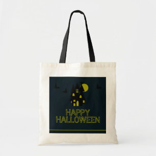 Bolsa Tote Casa Assombrada, Feliz Dia das Bruxas