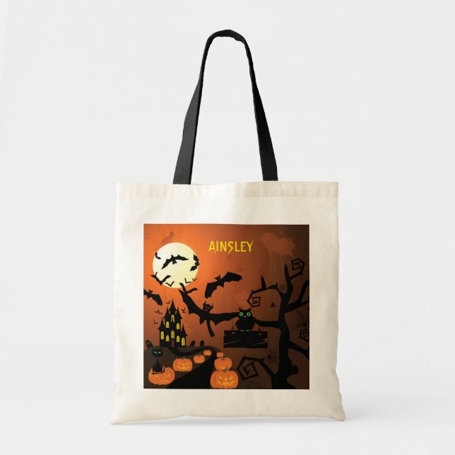 Bolsa Tote Casa Assombrada ou Doces (Frente)