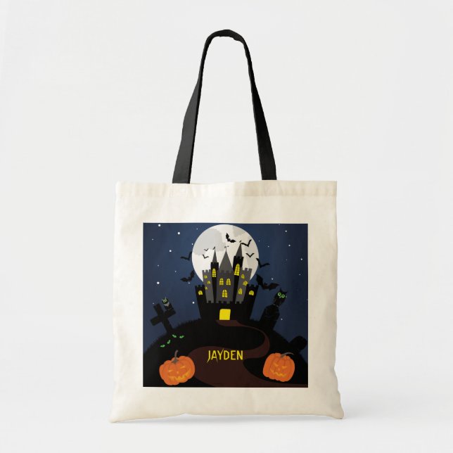 Bolsa Tote Casa Assombrada ou Doces (Frente)