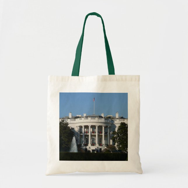 Bolsa Tote Casa Branca de Natal para as Férias Washington DC (Frente)